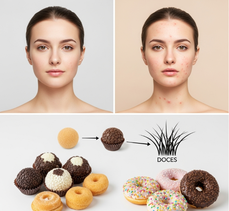 Impacto do açúcar na acne: mais prejudicial que o tabaco?